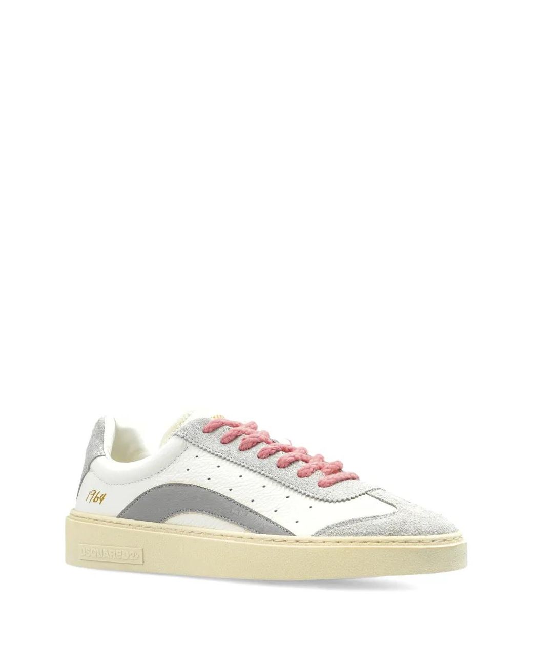 DSquared² White Perforated Panelled Sneakers