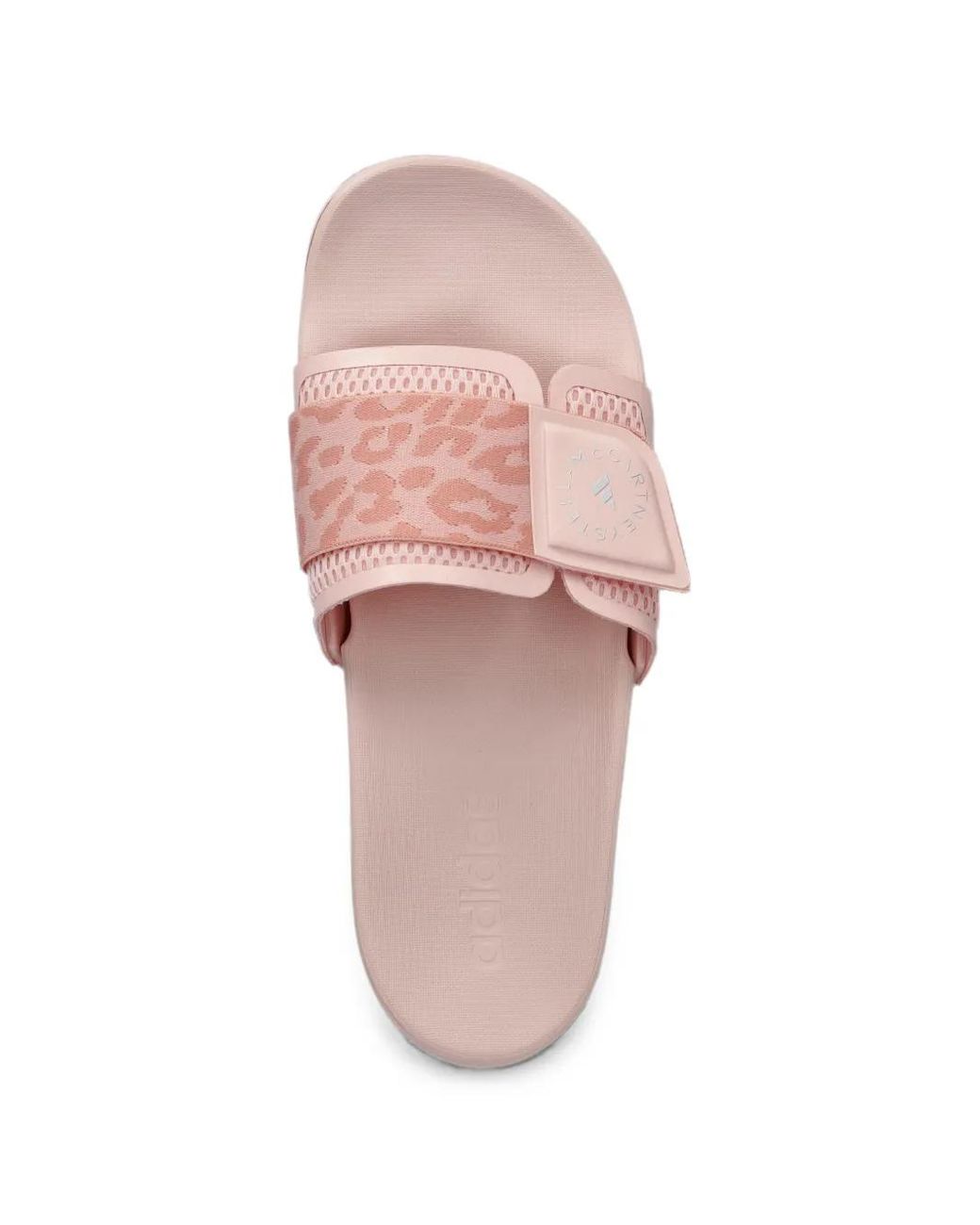 Adidas By Stella McCartney Pink Leopard-Print Touch-Strap Sandals