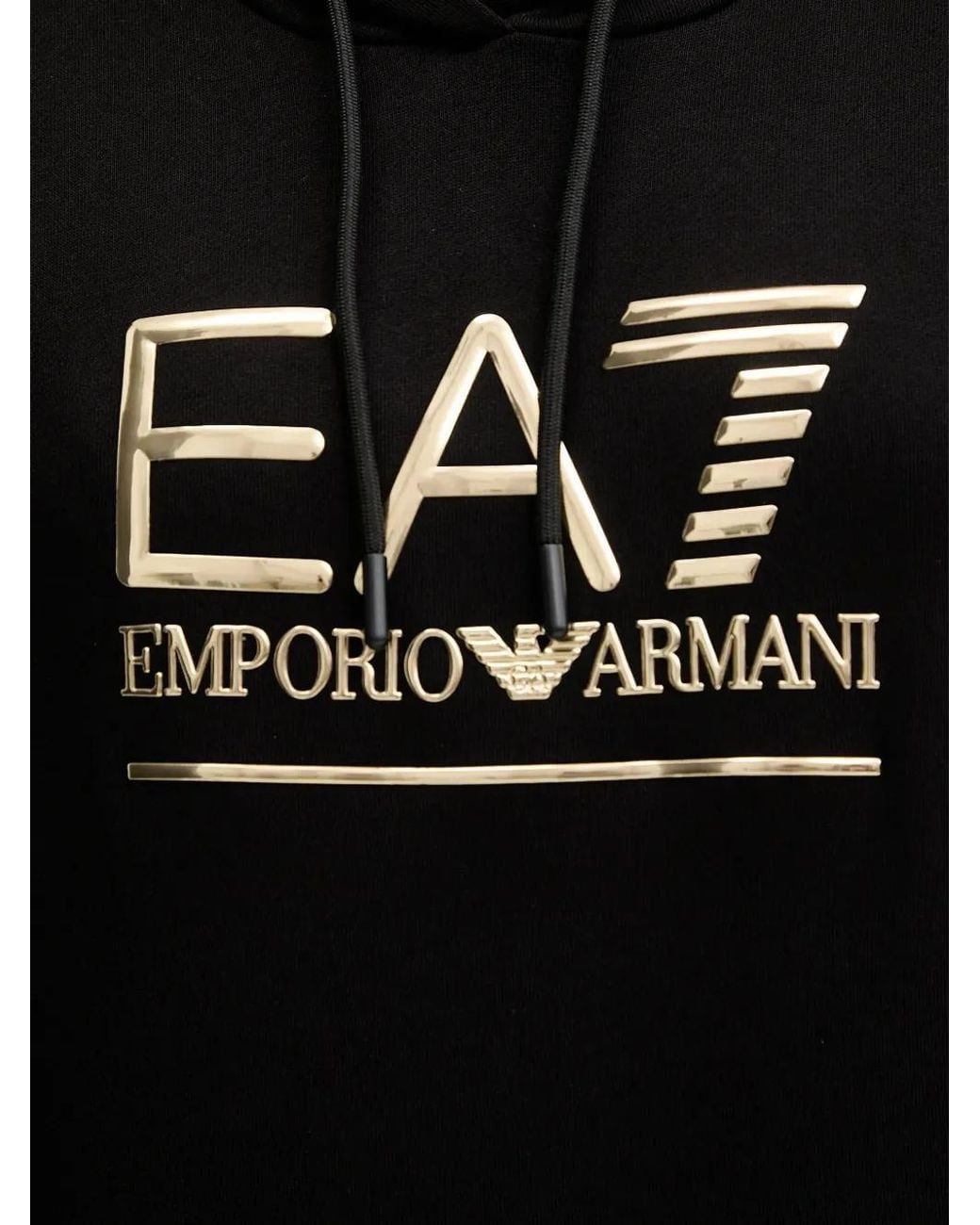 Top Con Capucha Y Logo EA7 de color Black