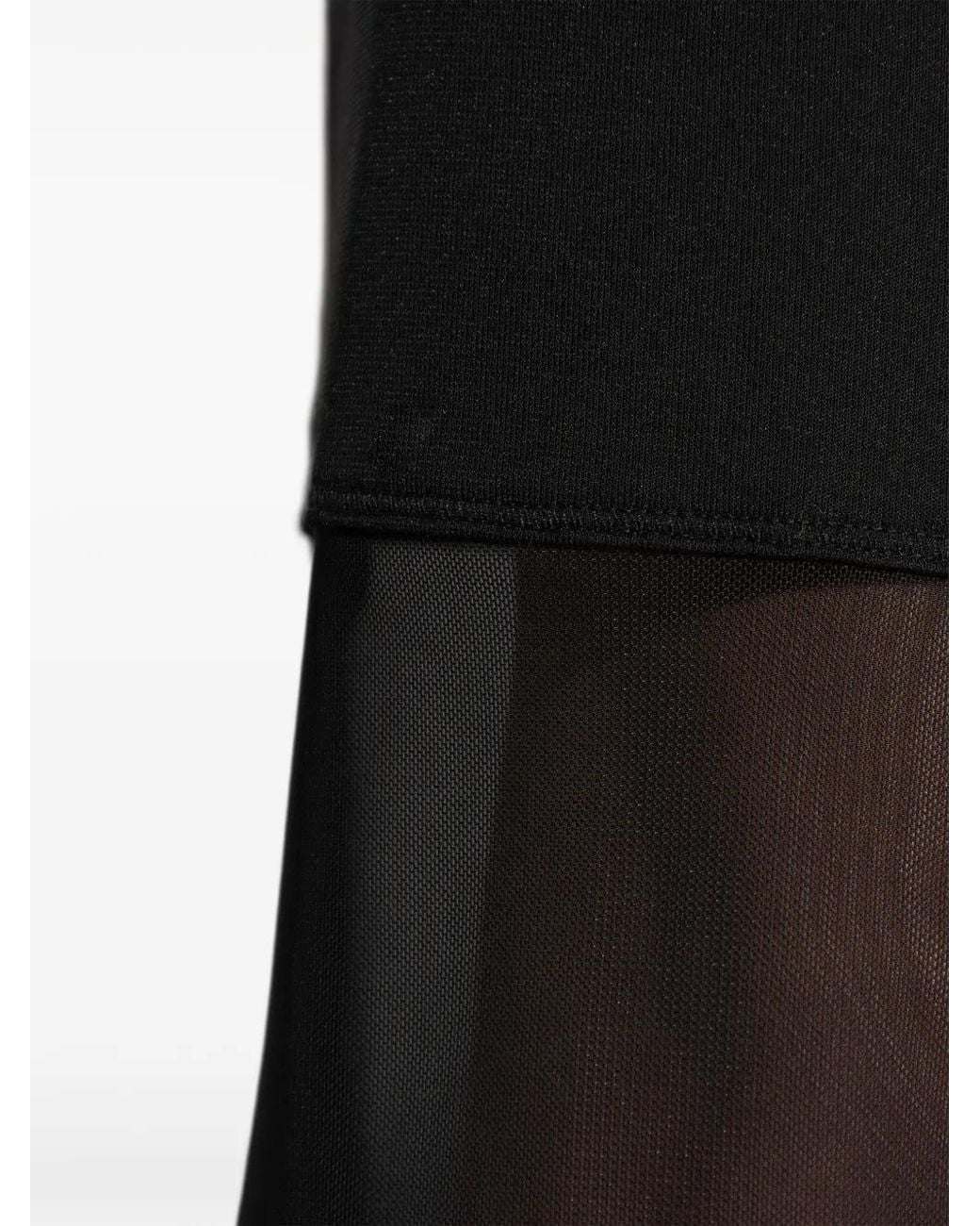 IRO Black Mesh-Panel Skirt