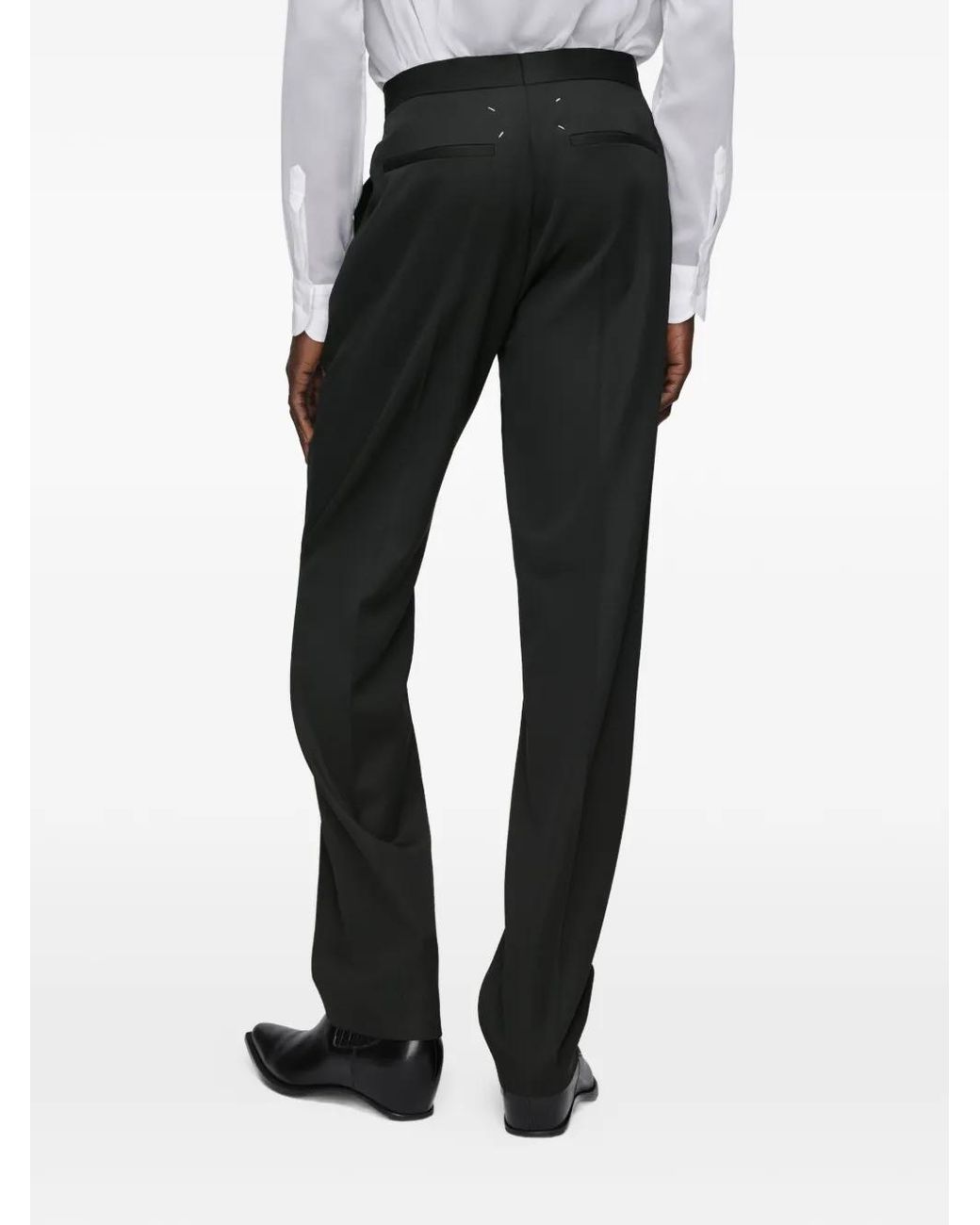 Maison Margiela Black Wool Trousers for men