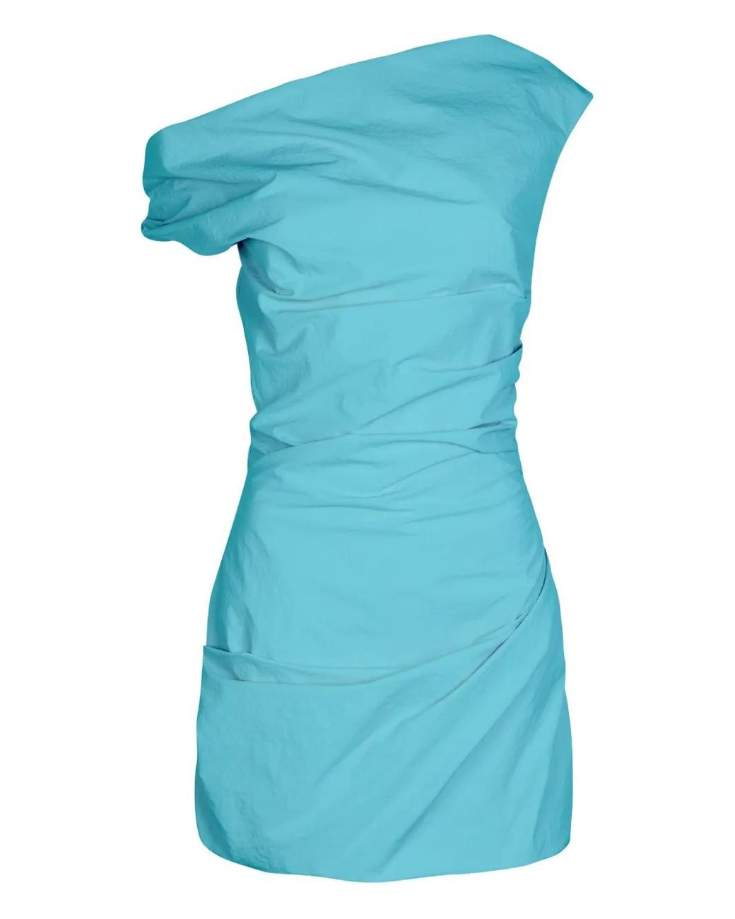 Paris Georgia Blue Remmy Off-Shoulder Mini Dress