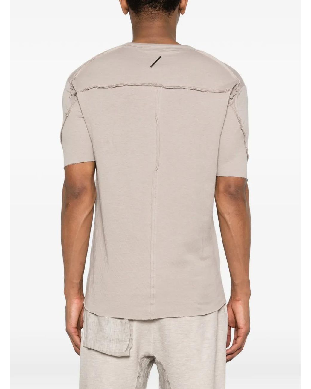 Thom Krom White T-Shirt À Bords Francs for men