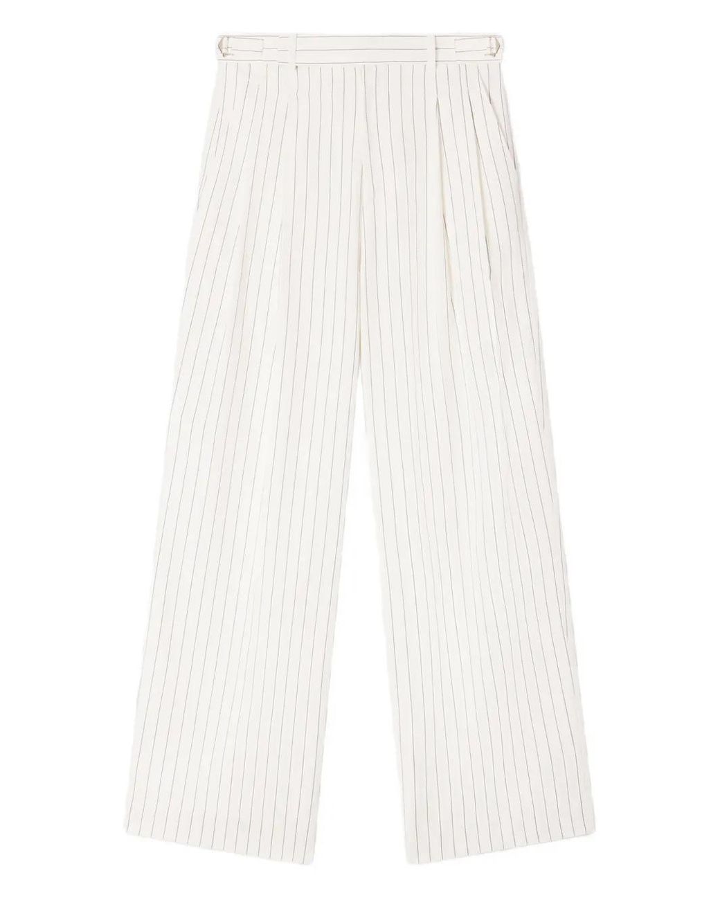 Sandro White Striped Suit Trousers
