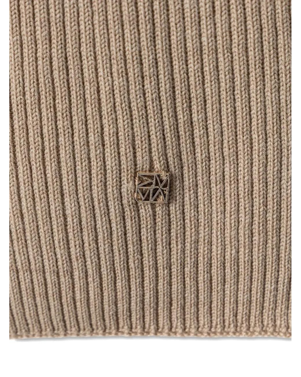 Knit Ribbed Purple Top Mos Mosh Tova Ribbed-Knit Scarf in Natural | Lyst