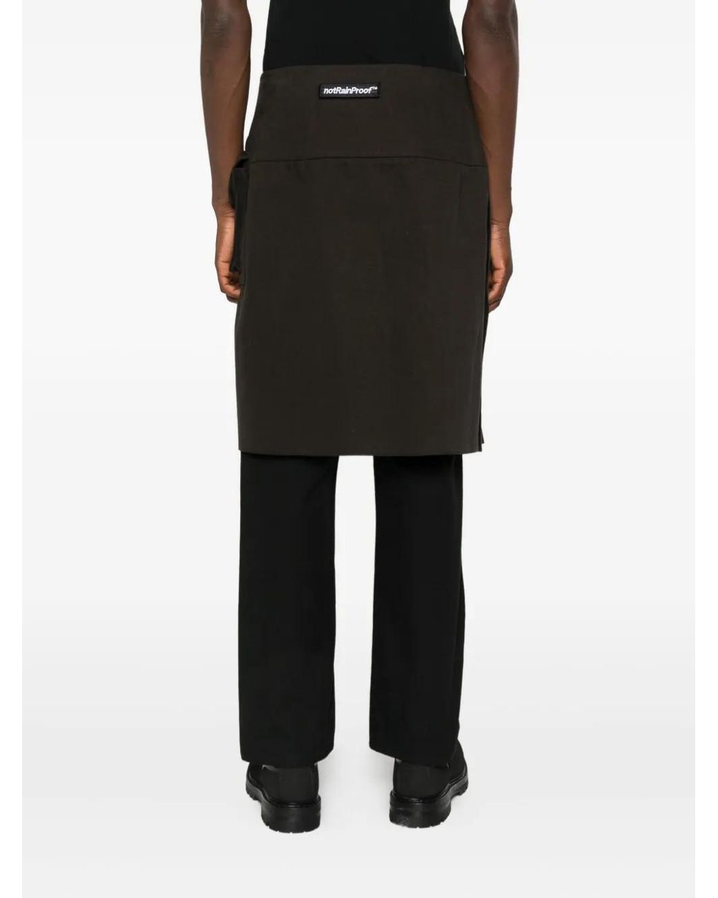 Notrainproof Black Pleat-Detail Kilt for men