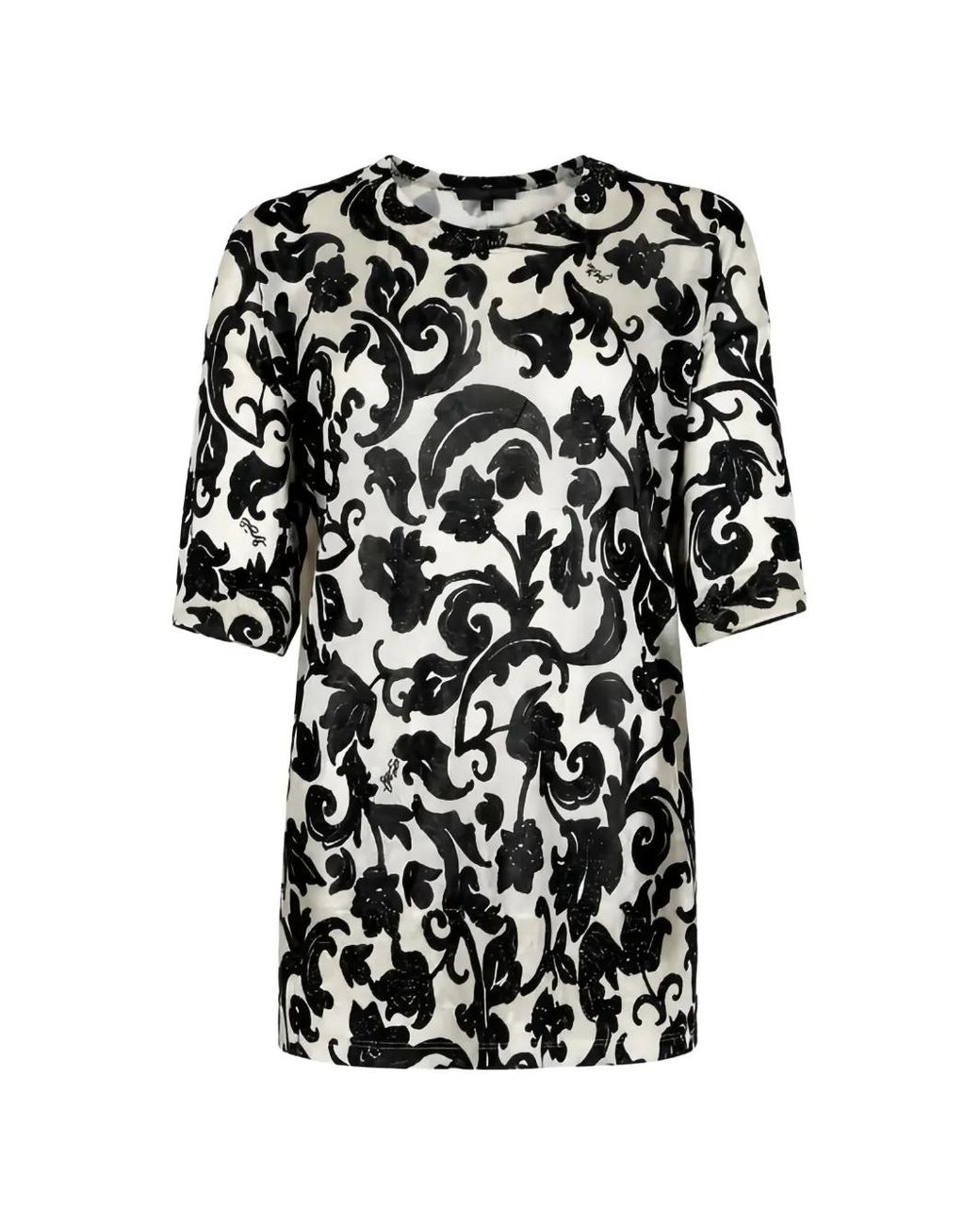 Liu Jo Black Pattern Short-Sleeve T-Shirt