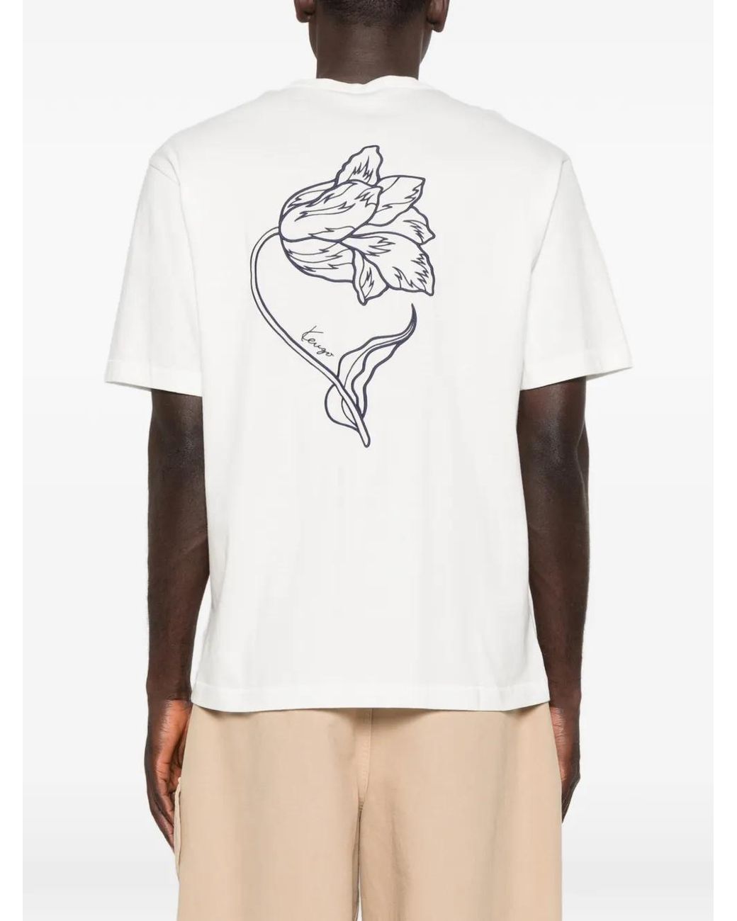 KENZO White Gots Tulip Classic T-Shirt for men