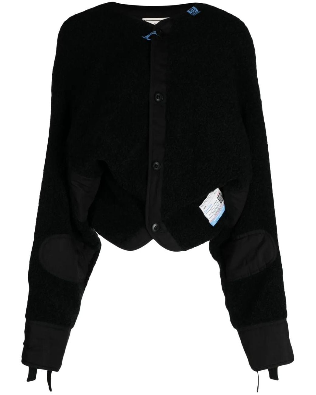 Maison Mihara Yasuhiro Black Boa Liner Cropped Jacket