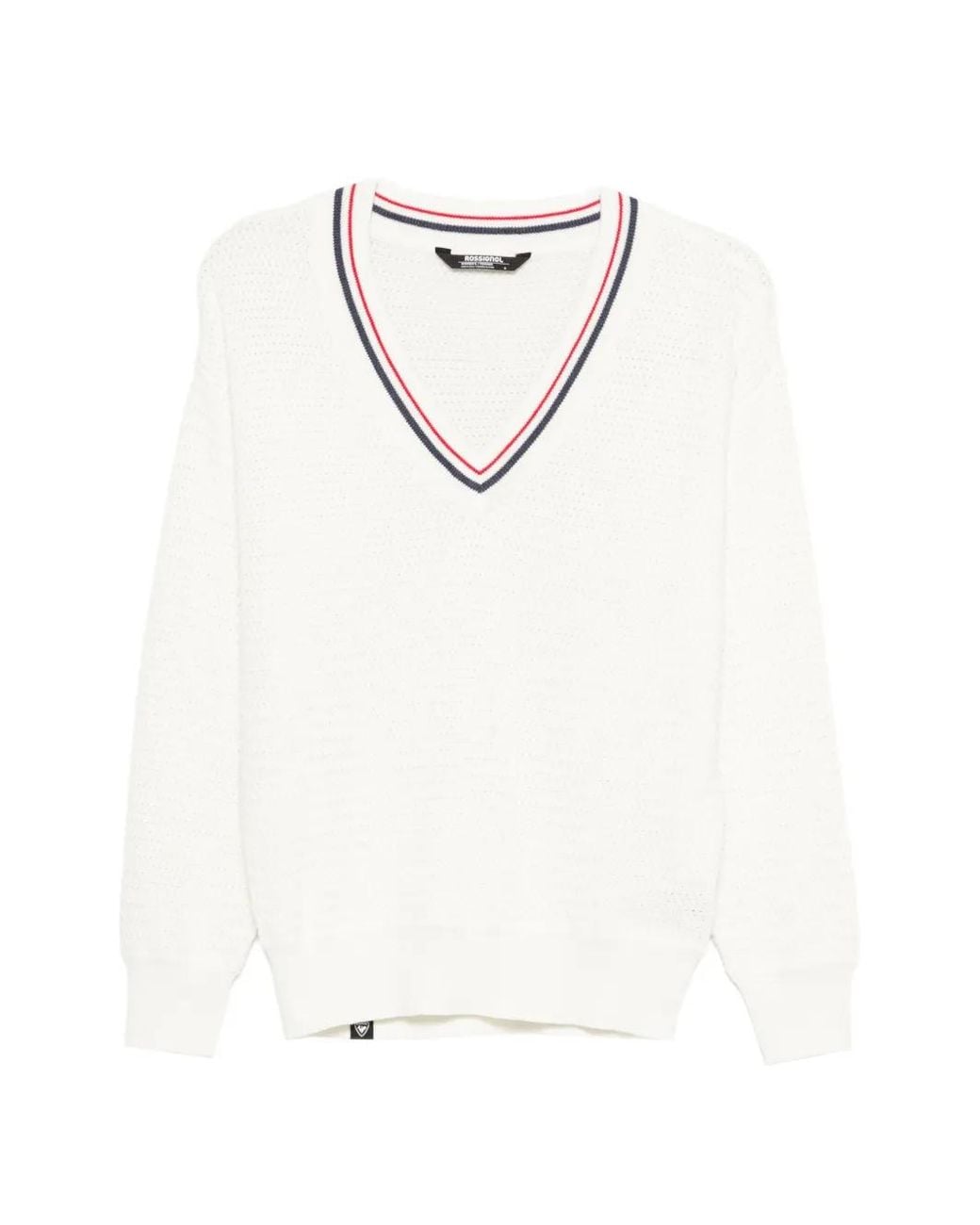 Rossignol White V-Neck Sweater