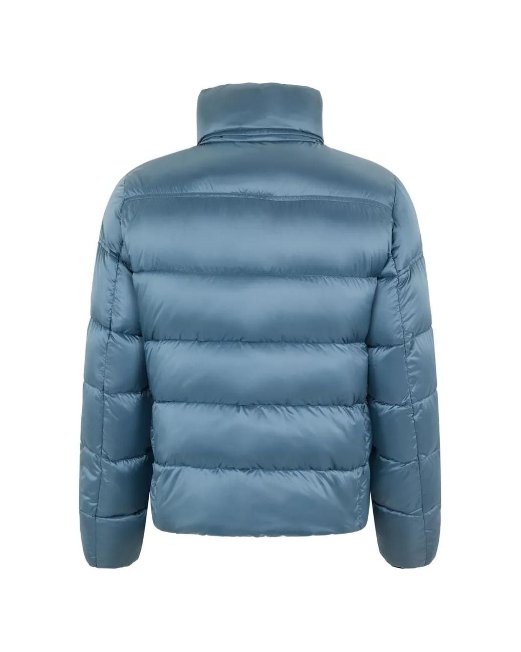 Moorer Blue Funnel-Neck Padded Jacket for men