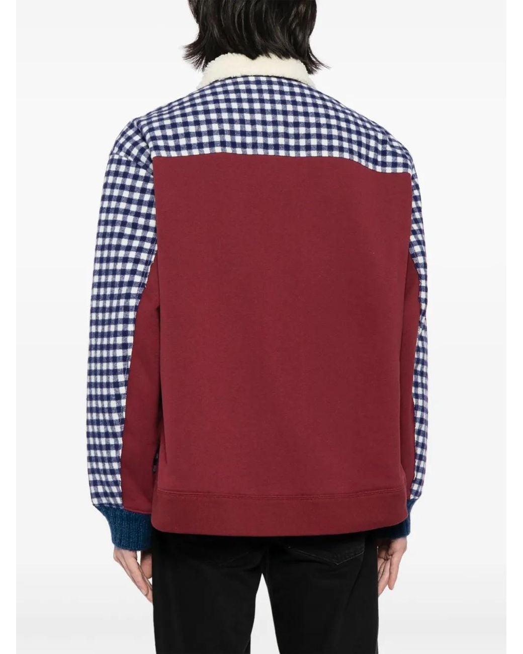 Undercover Blue Gingham-Check Flannel Shirt Jacket for men