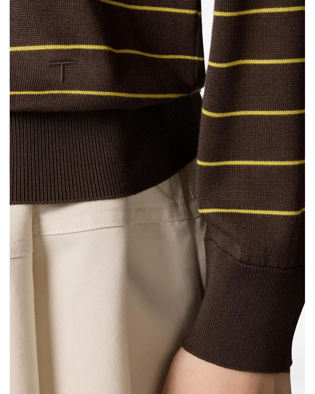 Pull À Rayures Tod's en coloris Brown