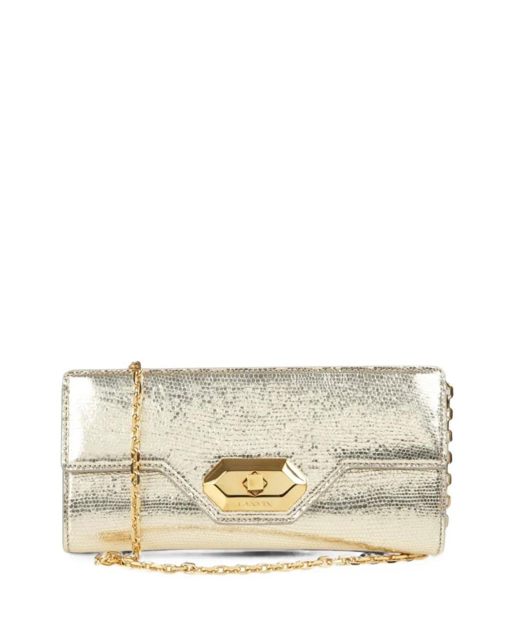 Lanvin Natural Sac Porté Épaule À Effet Craquelé