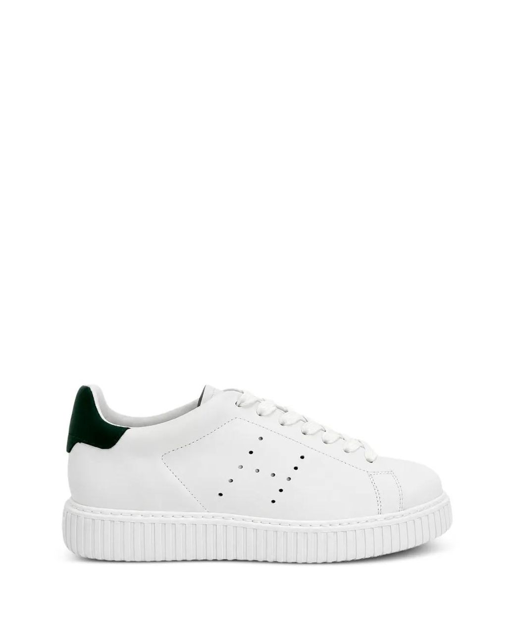 Hogan White Perforated-Logo Sneakers for men