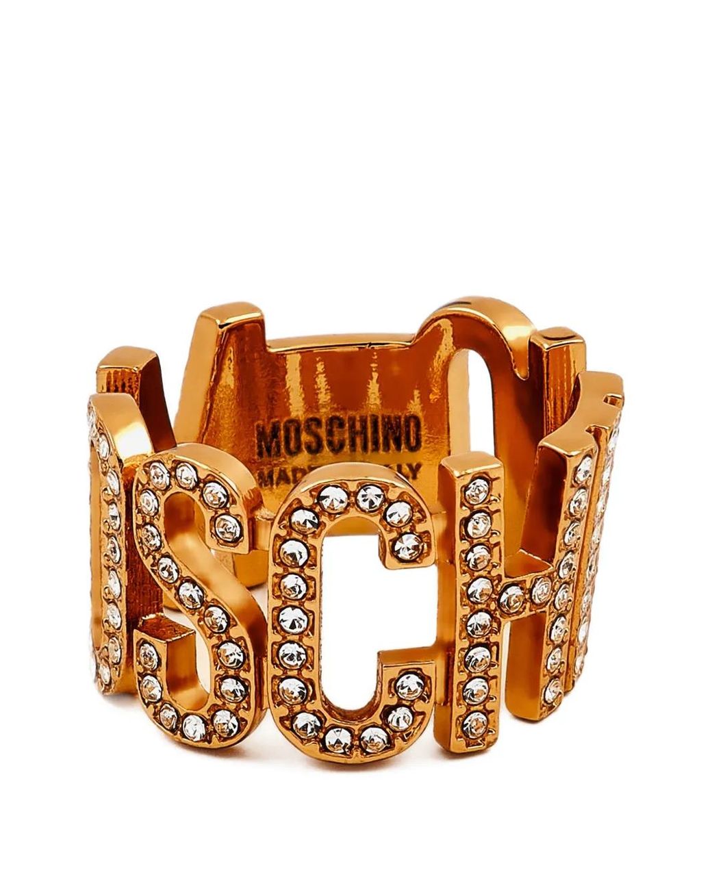 Moschino Brown Ring Mit Kristallen
