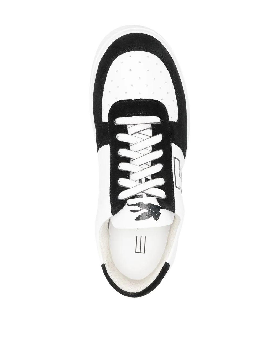 Etro Black Logo-Print Leather Sneakers