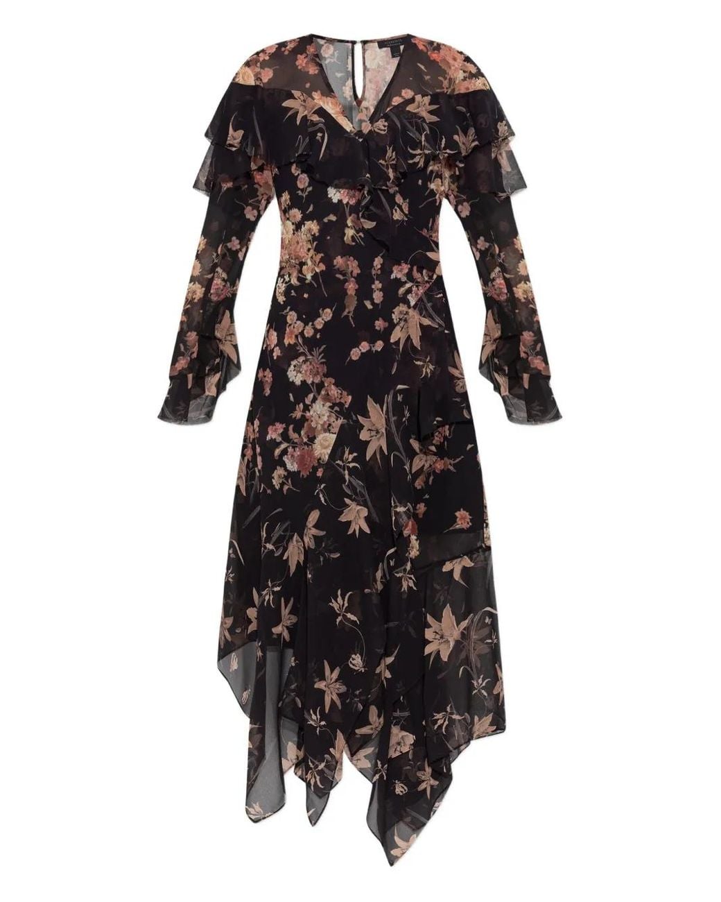 AllSaints Black Midi Dresses