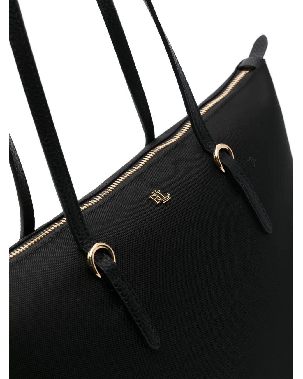Ralph Lauren Black Medium Keaton Tote Bag