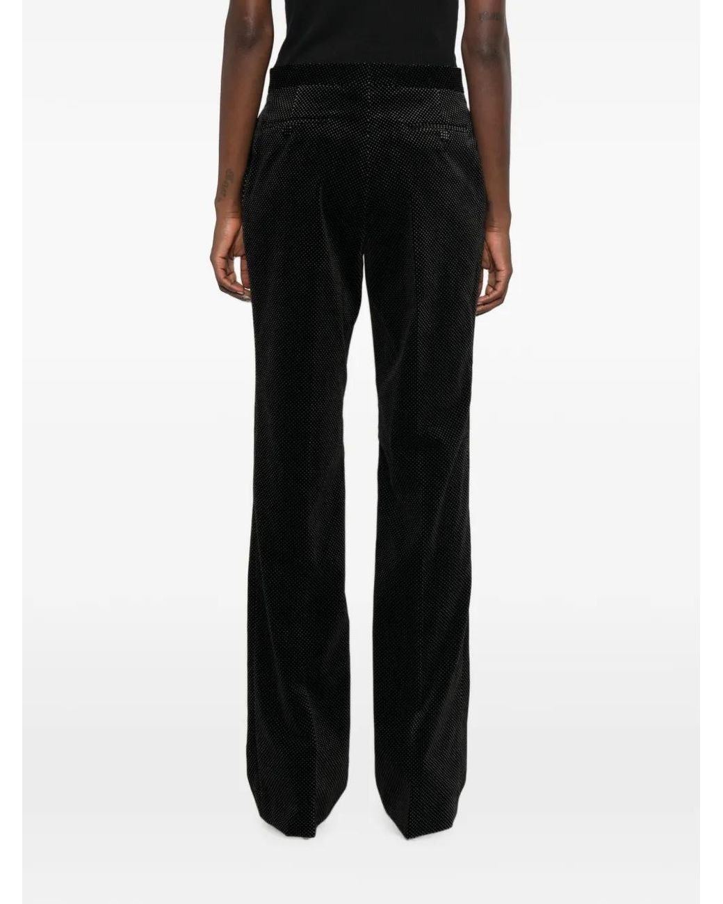 Tom Ford Black Polka-Dot Velvet Trousers