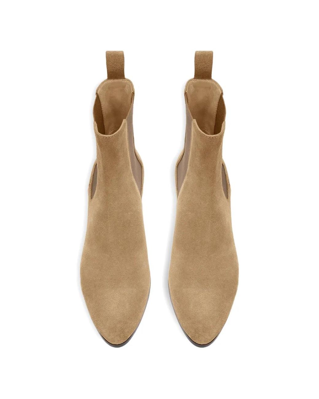 Odissi Natural Almond Toe Pull-Tab Boots