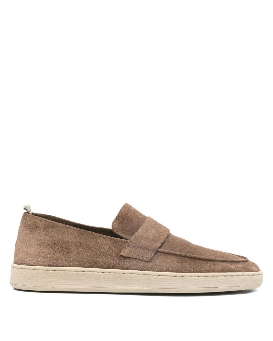 Officine Creative Brown Herbie Suede Loafers for men
