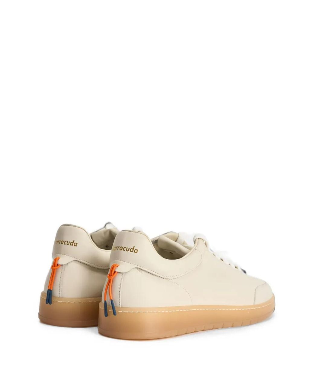 Barracuda White Guga Perforated-Toe Sneakers for men
