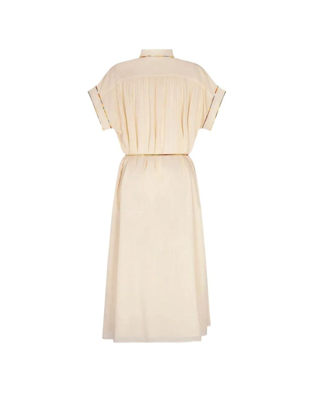 Carolina K White Button-Up Midi Dress