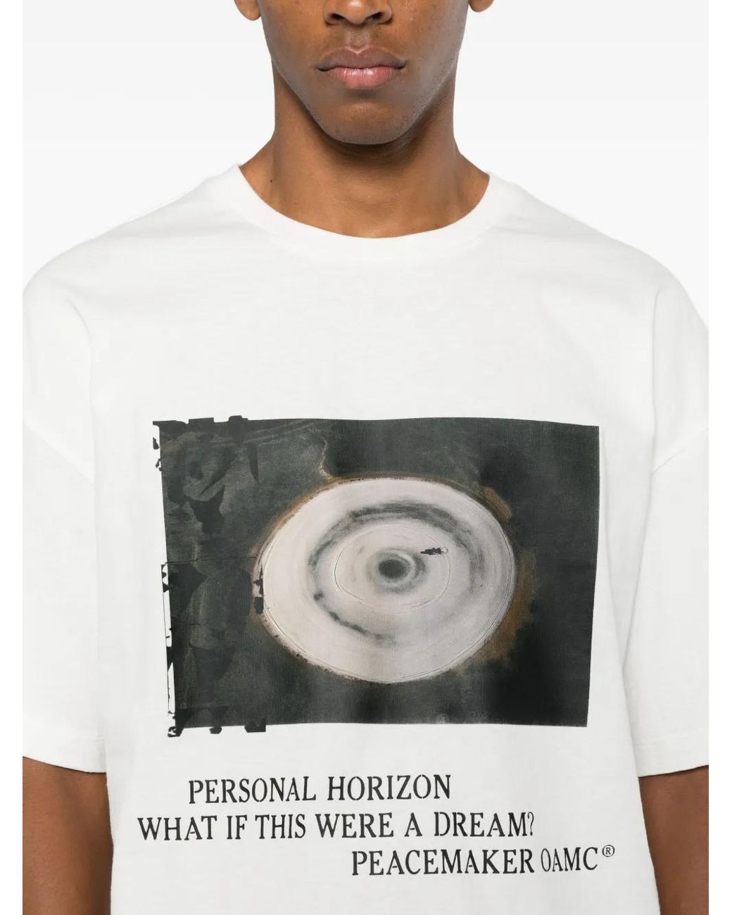 Oamc Peacemaker White Graphic-Print T-Shirt for men