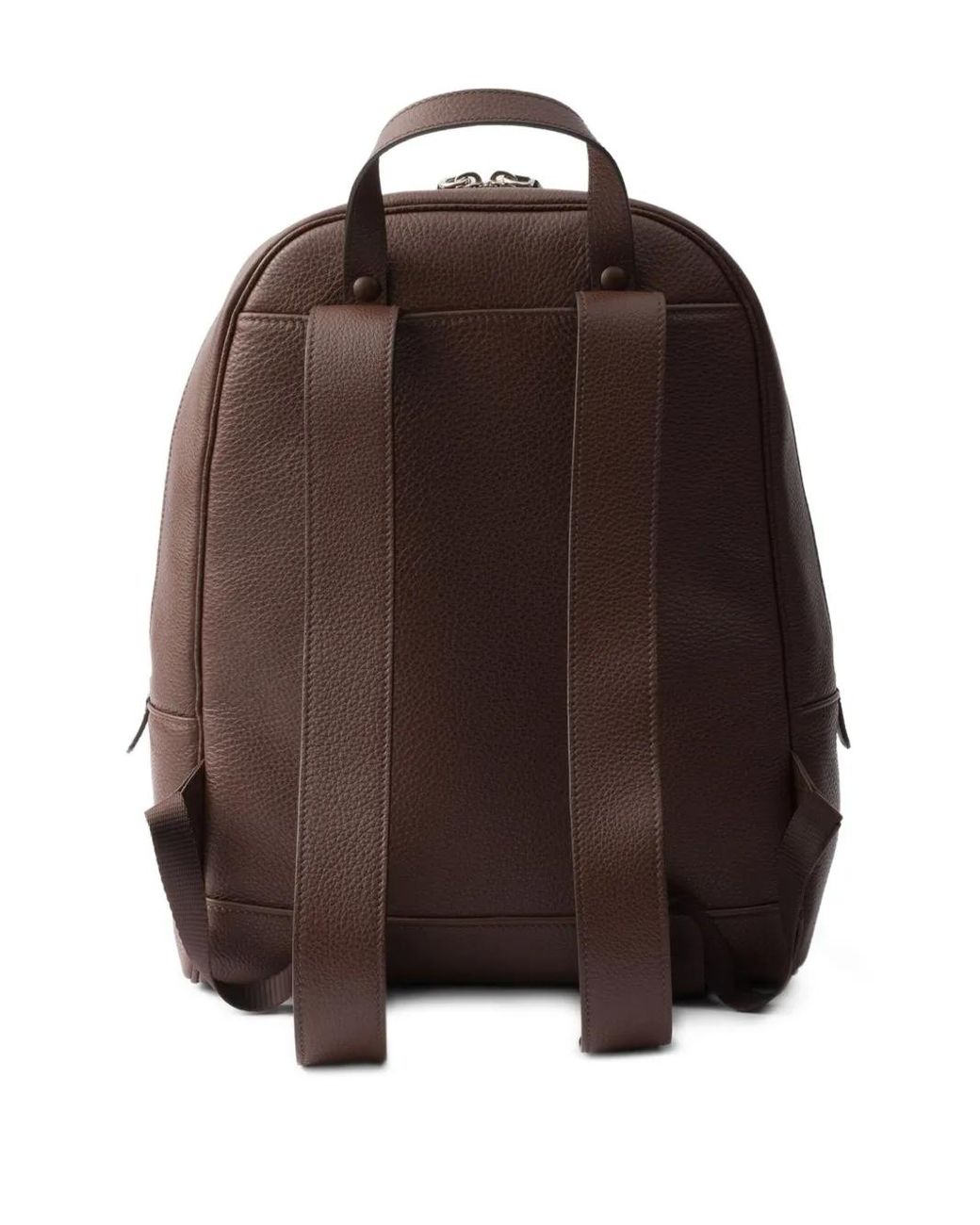Prada Brown Structured Leather Backpack for men