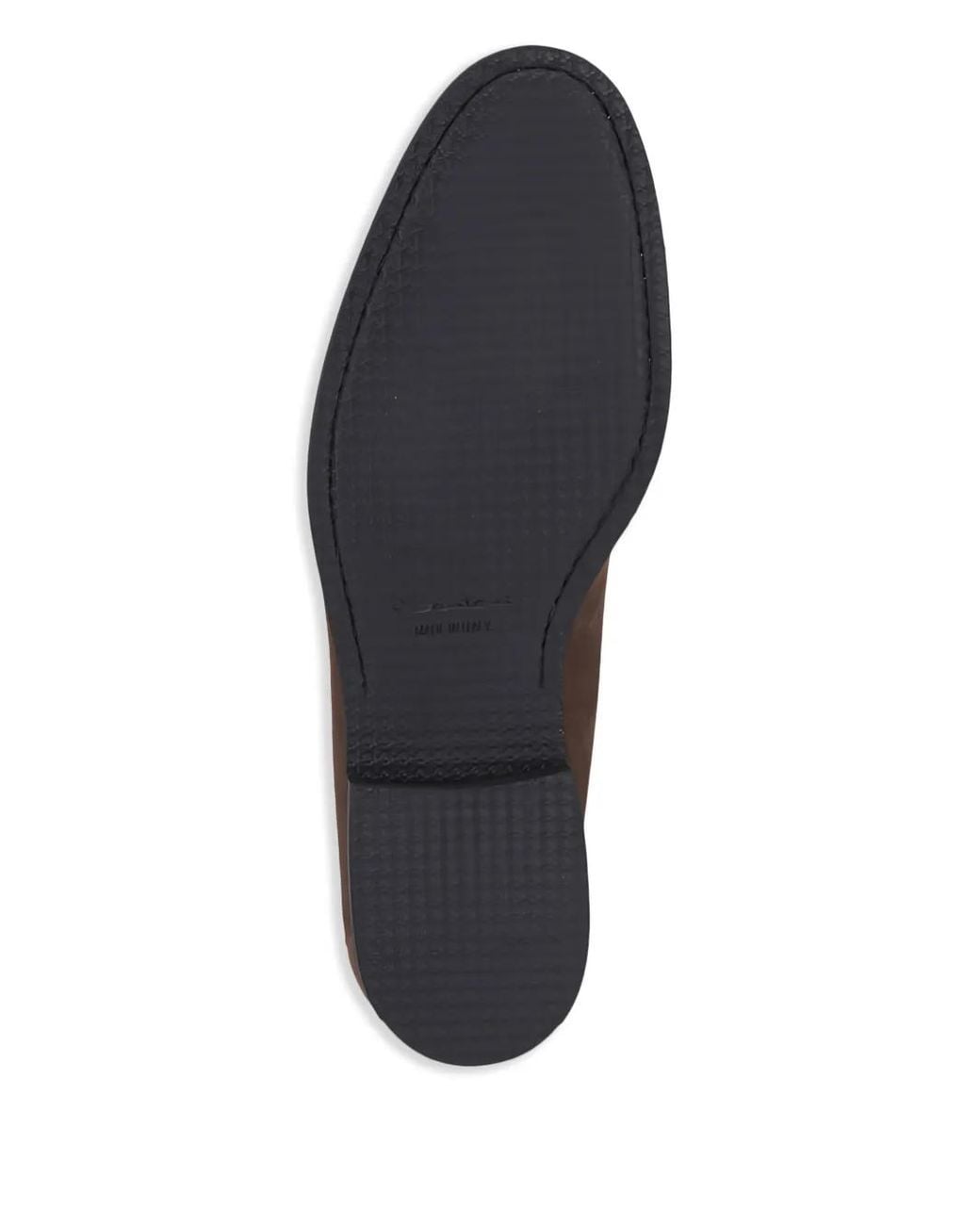 Santoni Brown Penny Loafers