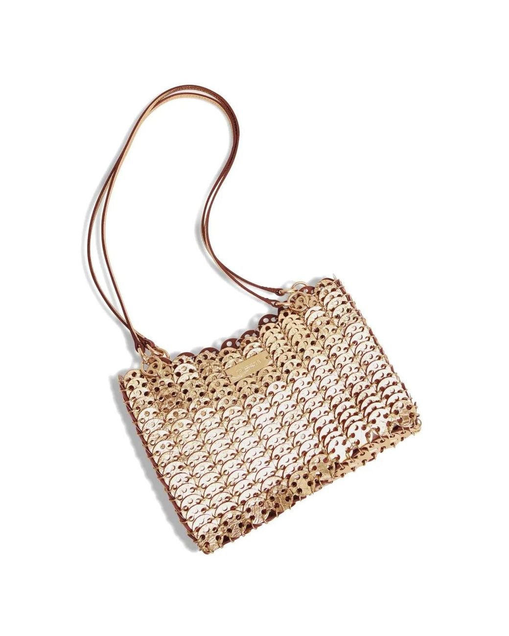 Rabanne Red 1969 Flip Iconic Discs Shoulder Bag