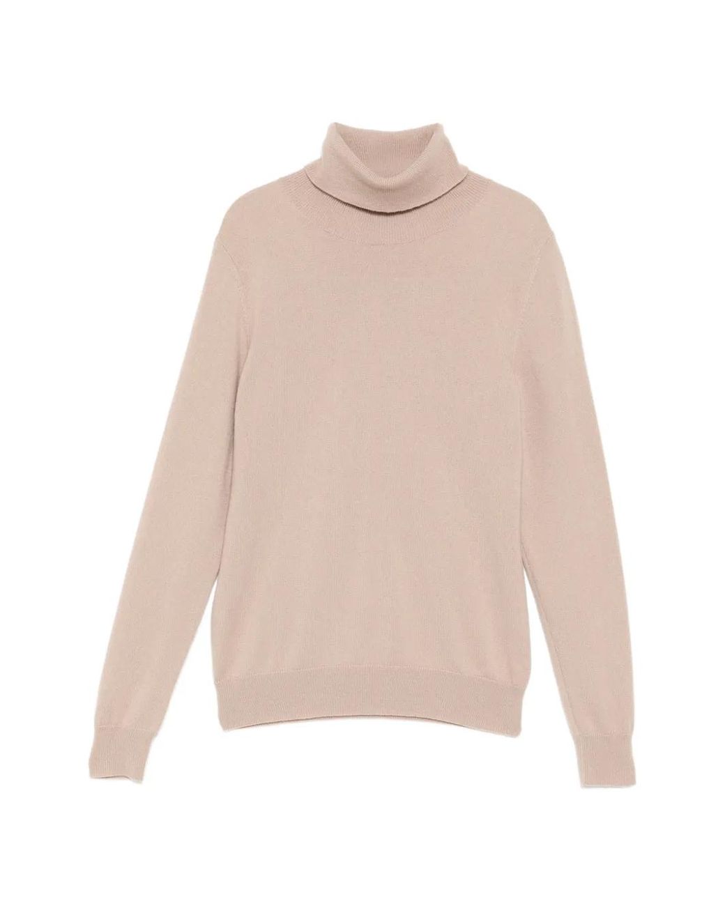 N.Peal Cashmere Natural Luna Roll-Neck Top