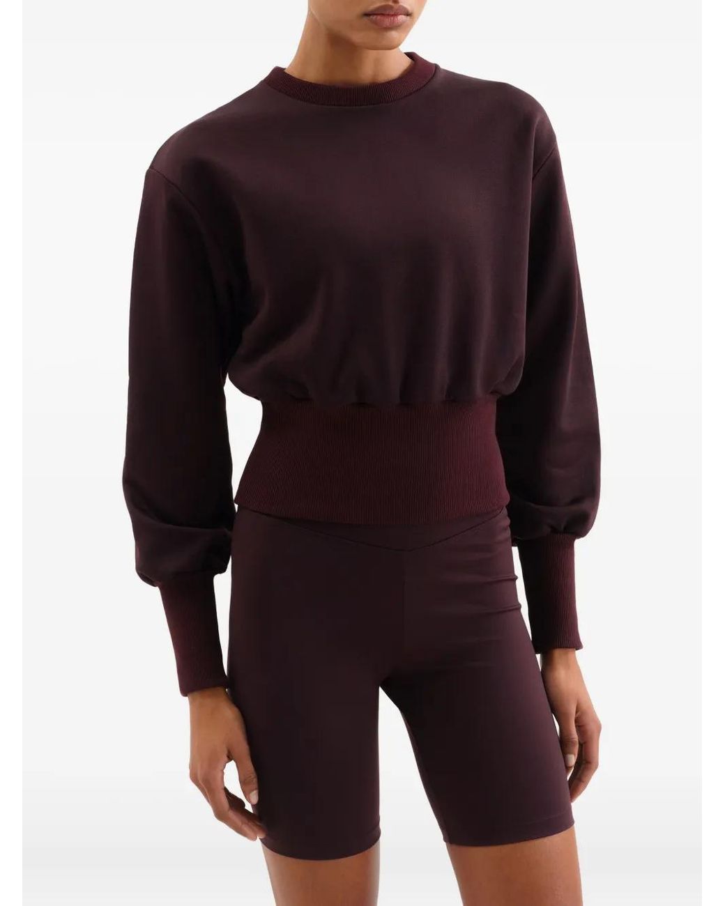 Eres Brown Isadora Cropped Sweatshirt