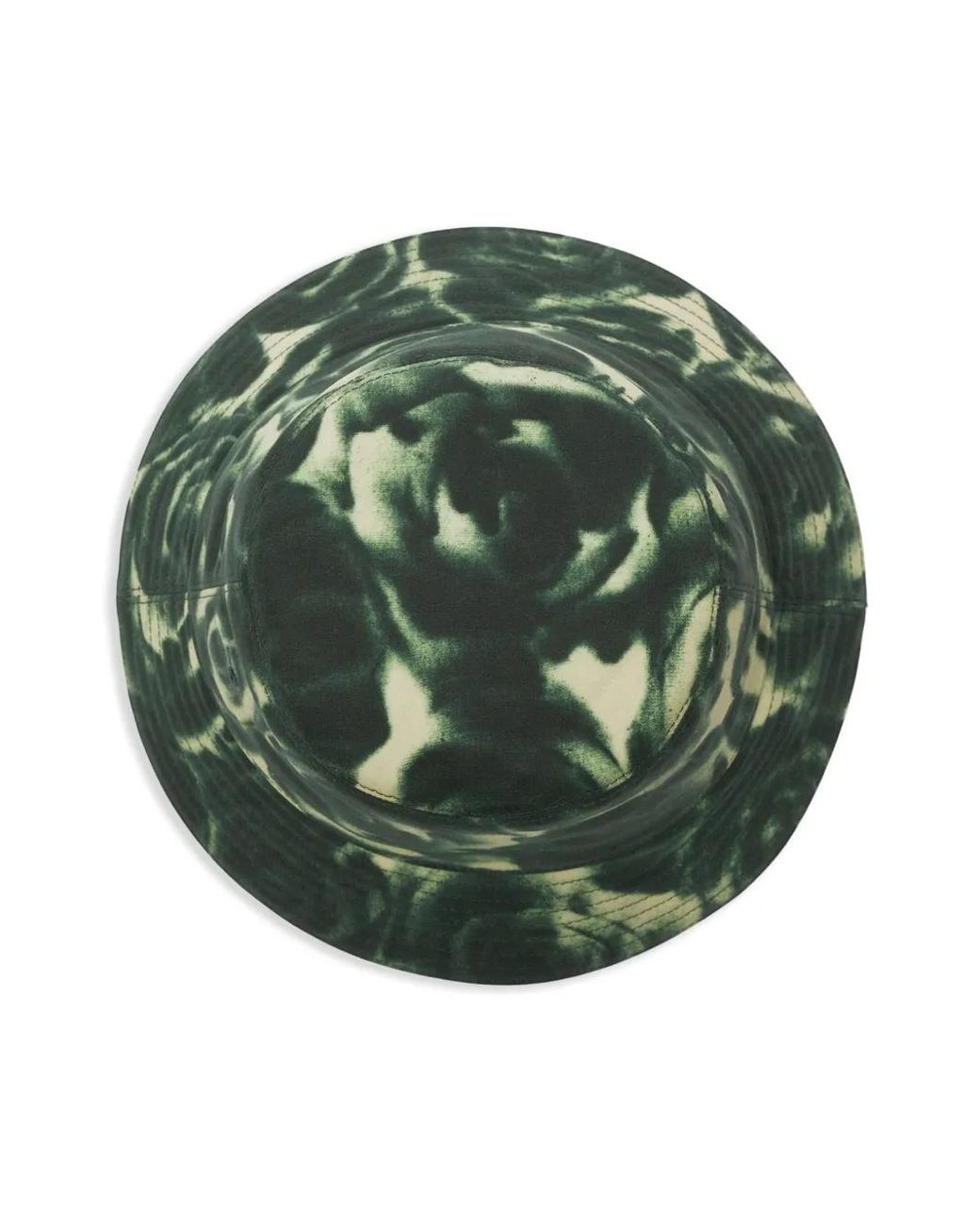Burberry Green Abstract-Pattern Print Cotton Bucket Hat for men