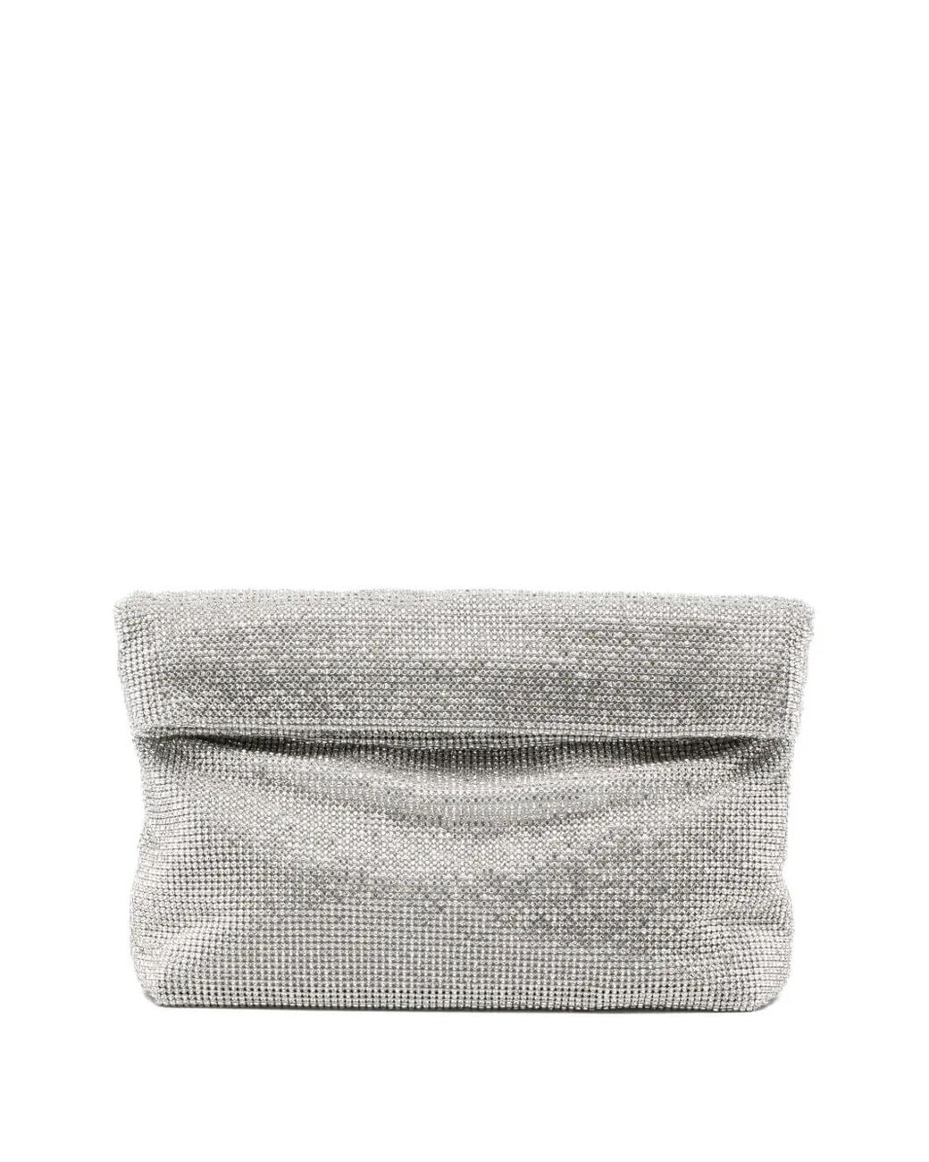 Twentyfourhaitch Gray Varadero Embellished Clutch Bag