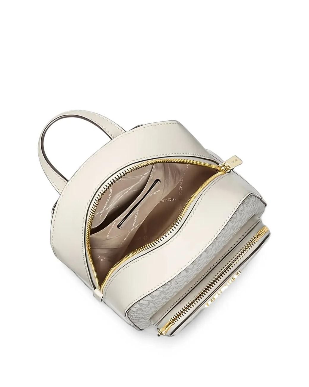 Michael Kors White Extra-Small Jaycee Monogram Backpack