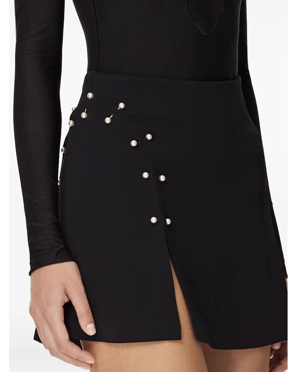 Mia Peculiar Black Pearl Crepe Skirt