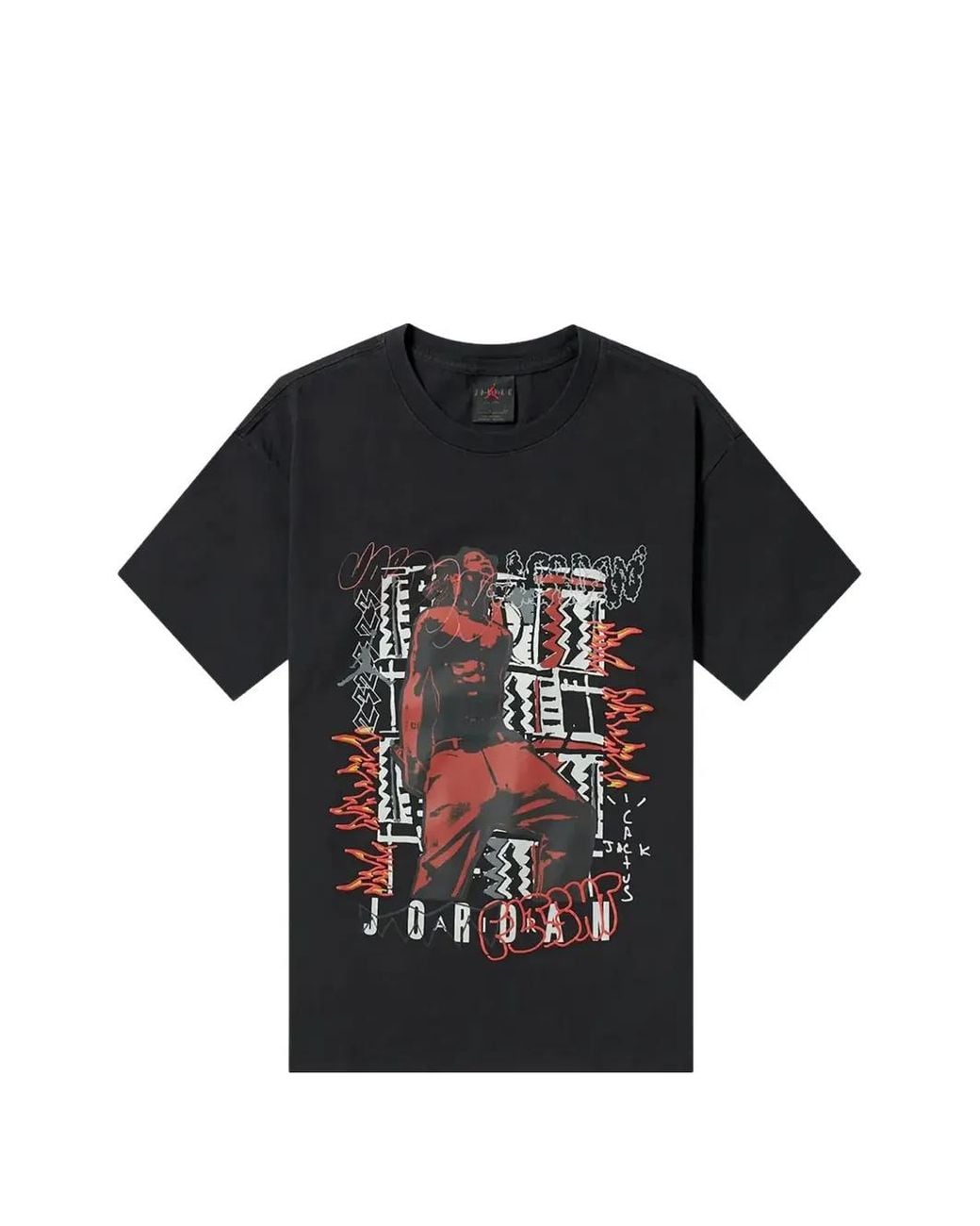 Travis Scott Black X Air Jordan Print T-Shirt for men