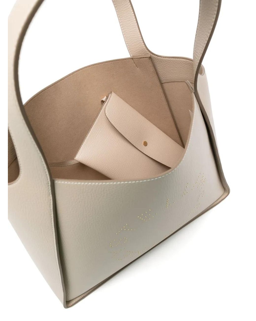 Stella McCartney Natural Logo Large Tote Bag
