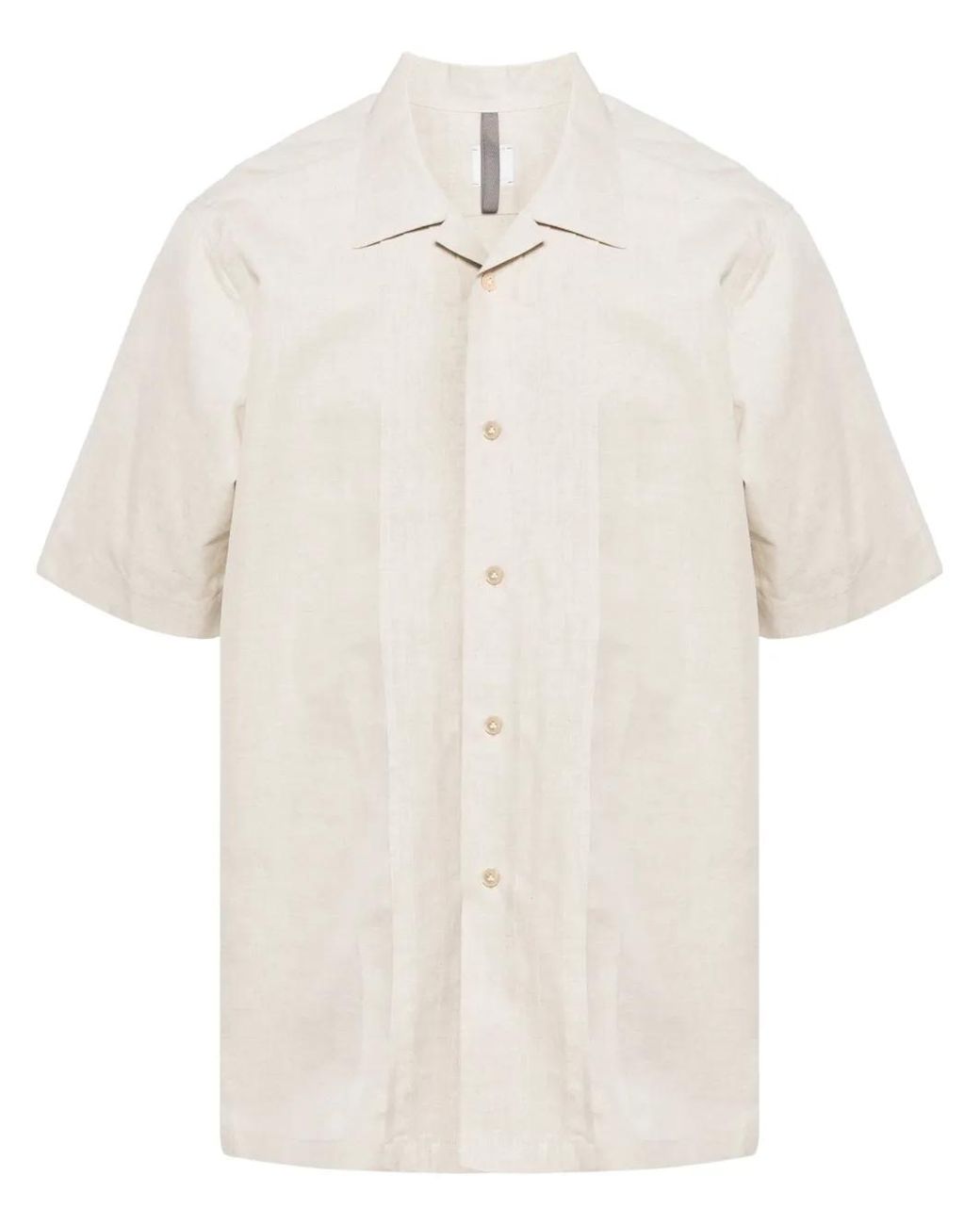 Eleventy White Bowling-Collar Short-Sleeve Shirt for men