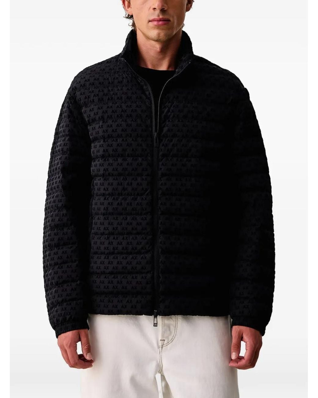 ARMANI EXCHANGE Jack Met Logoprint in het Black voor heren