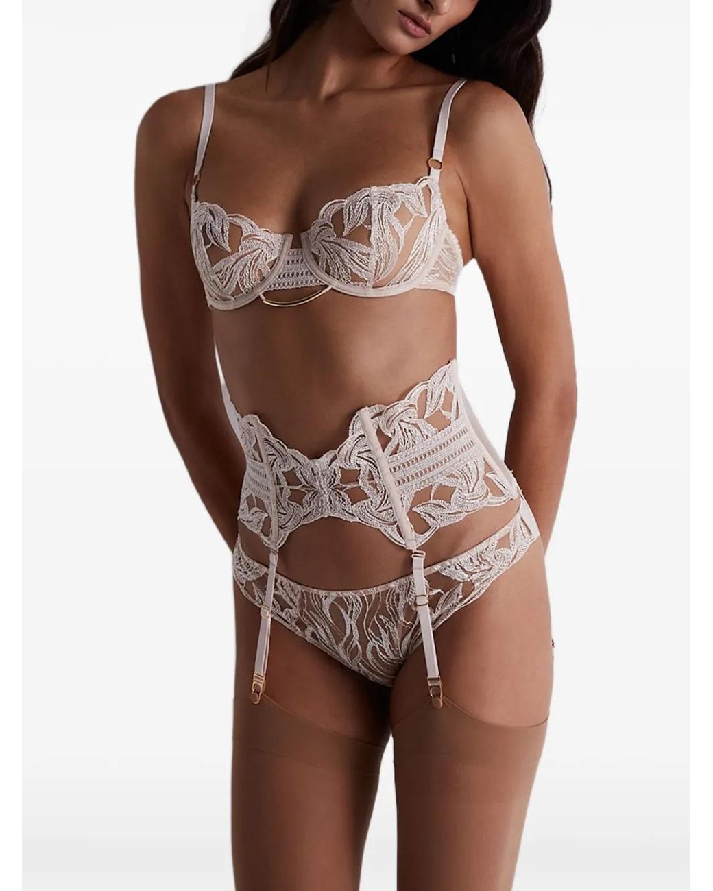 Aubade Natural Into The Groove Suspender Belt