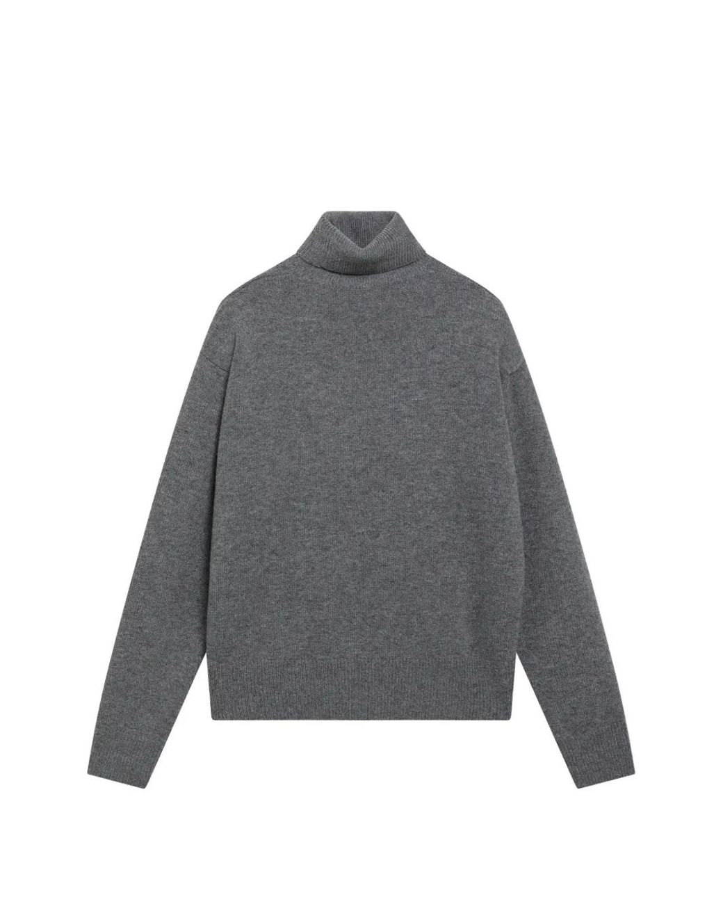 Frankie Shop Gray Gala Padded Turtleneck Sweater