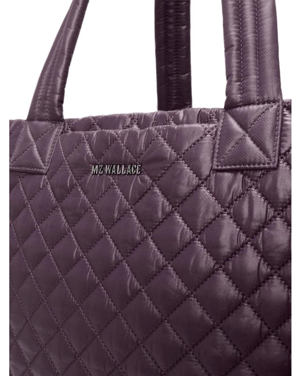 MZ Wallace Purple Large Metro Deluxe Quilted Tote Bag
