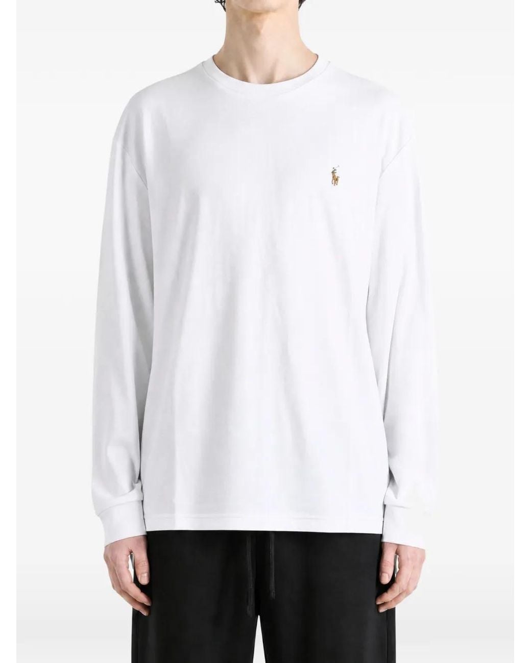 Polo Ralph Lauren White T-Shirt À Logo Brodé for men