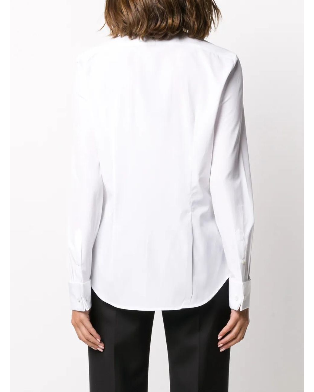 Ralph Lauren White Wingtip-Collar Tuxedo Shirt