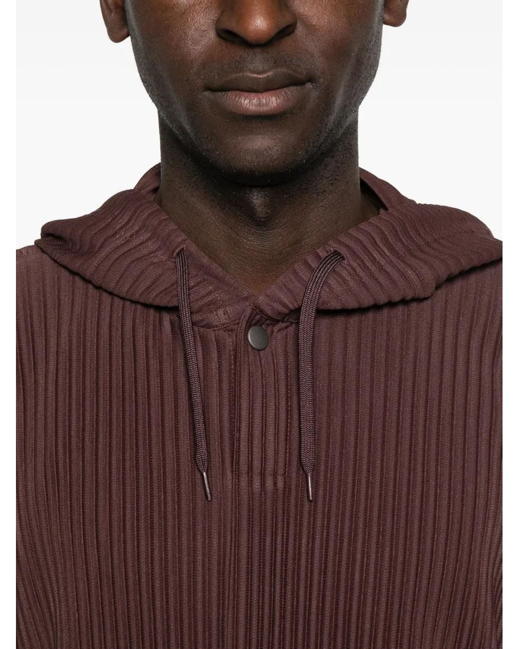 Homme Plissé Issey Miyake Purple Homme Plisse' Issey Miyake Pleated Hoodie for men