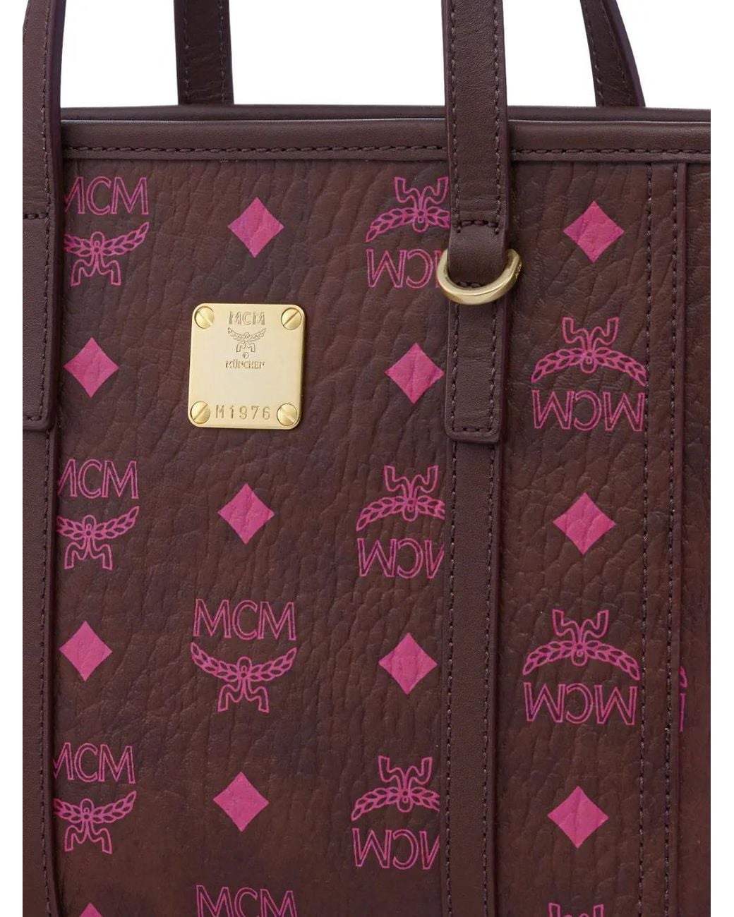 MCM Purple Toni Monogram-Print Mini Bag