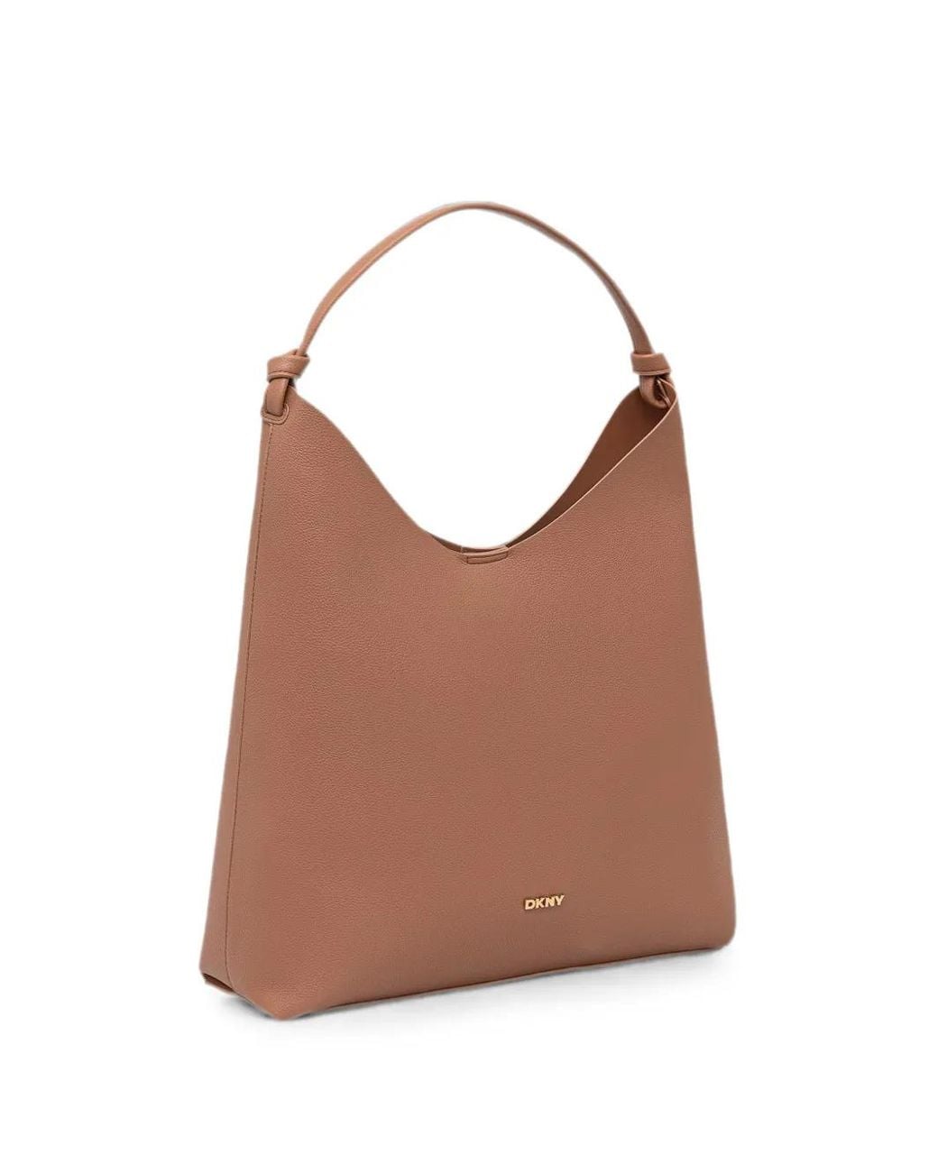 DKNY Brown Hobo Paula Pebbled Tote Bag